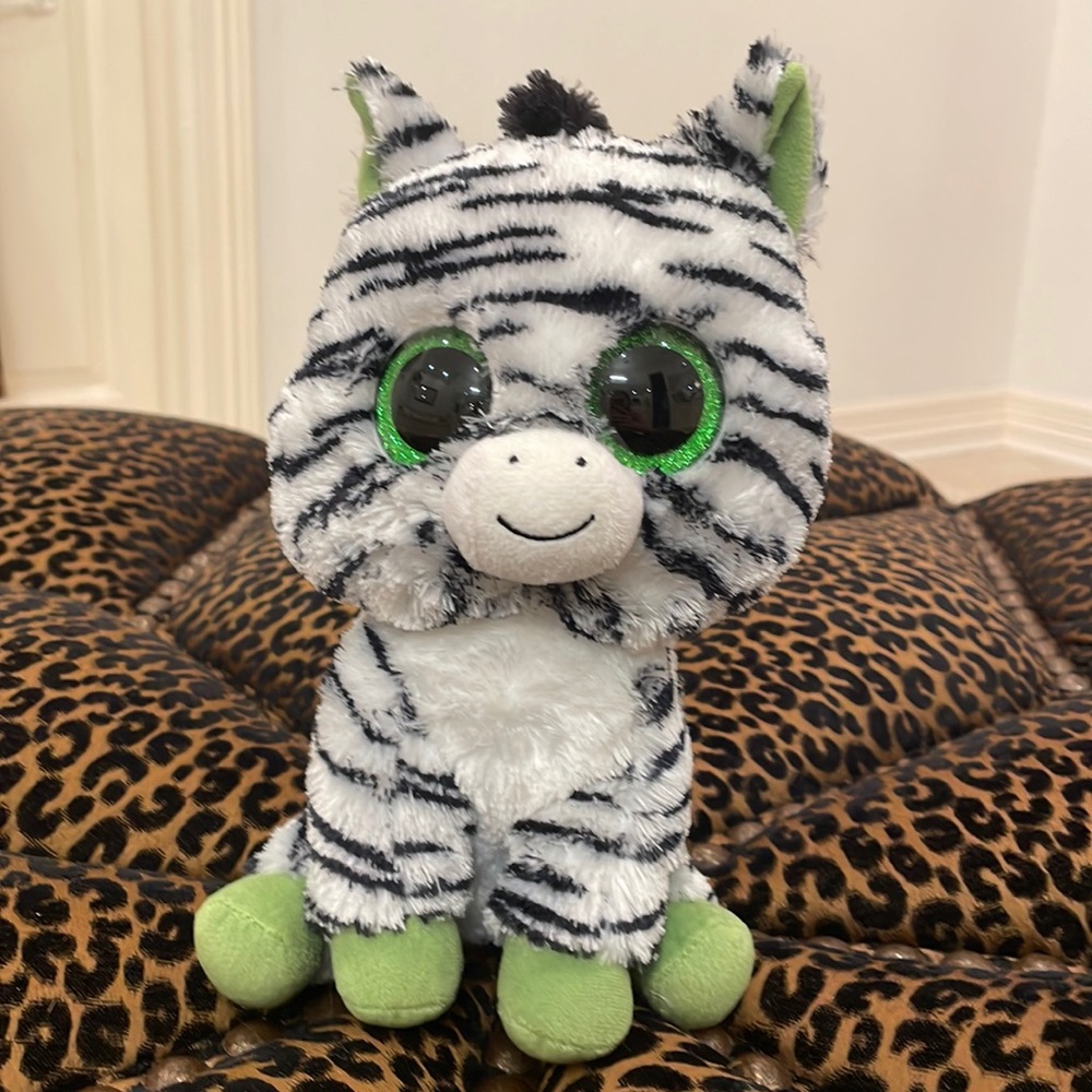 Zebra 9” beanie boo
